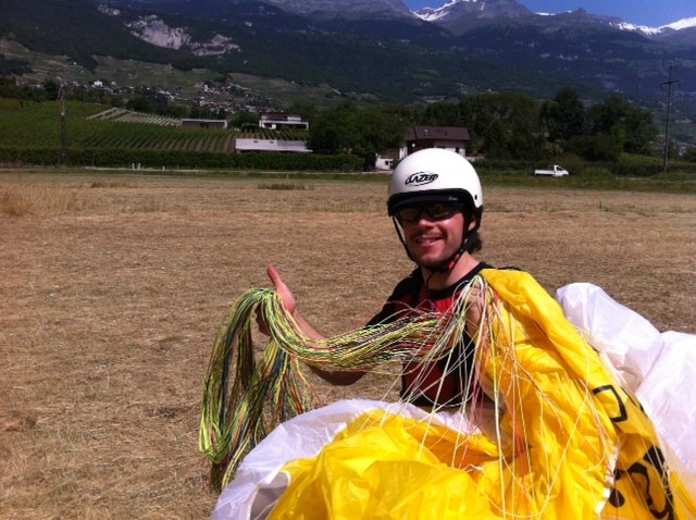 Mathias 1er vol formation parapente à vercorin Twist'air