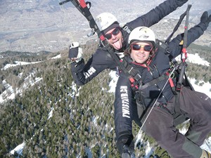 Abricot et Toune vol en biplace parapente à Vercorin