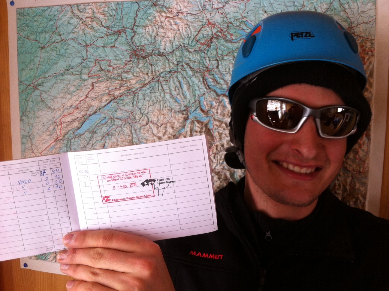 Tom et son brevet formation pilote stage tandem vercorin parapente
